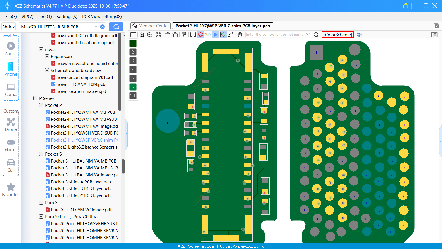 Huawei Pocket2-HL1YQWSP VER.C Shim PCB Layer